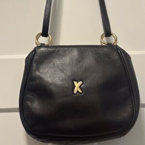 Paloma Picasso Black Leather Crossbody Bag RARE